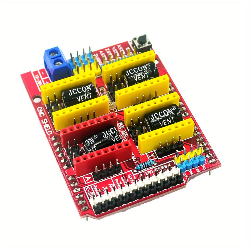 CNC Shield V3 Engraving Machine Expansion Board for Arduino, A4988 Driver Board for 3D Printer, Robotics Programming, and Mechanical Arm Development