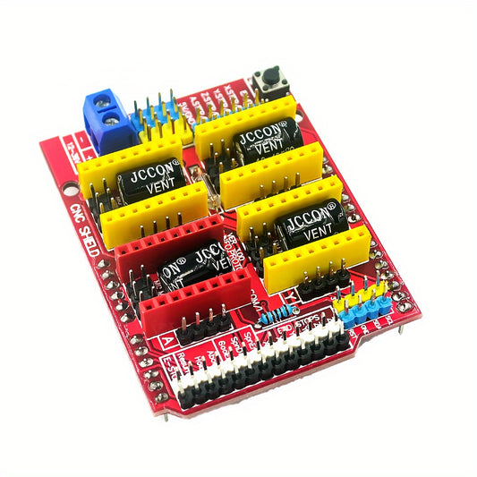 CNC Shield V3 Engraving Machine Expansion Board for Arduino, A4988 Driver Board for 3D Printer, Robotics Programming, and Mechanical Arm Development