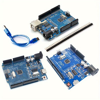 Arduino UNO R3 Square/MICRO/Type-C Port Compatible with ATmega328P, Ideal for Arduino Beginners, Embedded Developers, and PCB Designers，Operating Voltage ≤36V